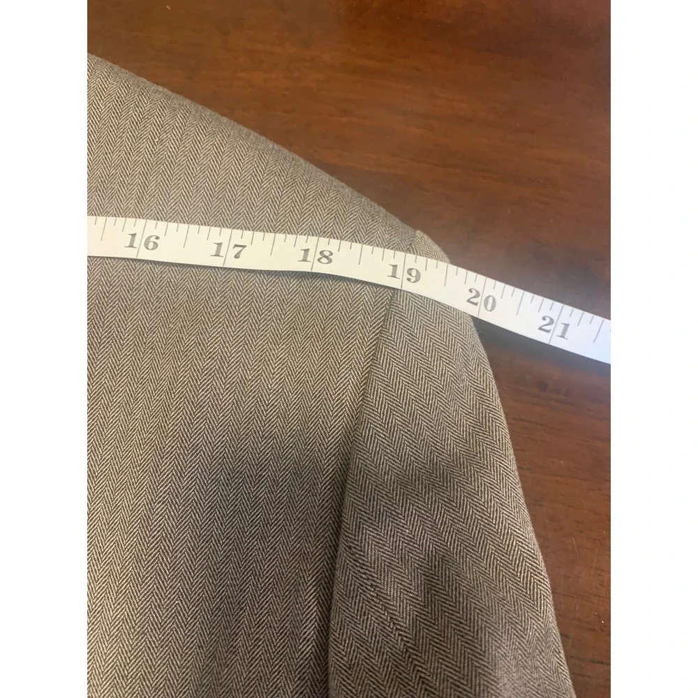 Banana Republic 42L Brown Chevron Herringbone Blazer Sport Coat Jacket